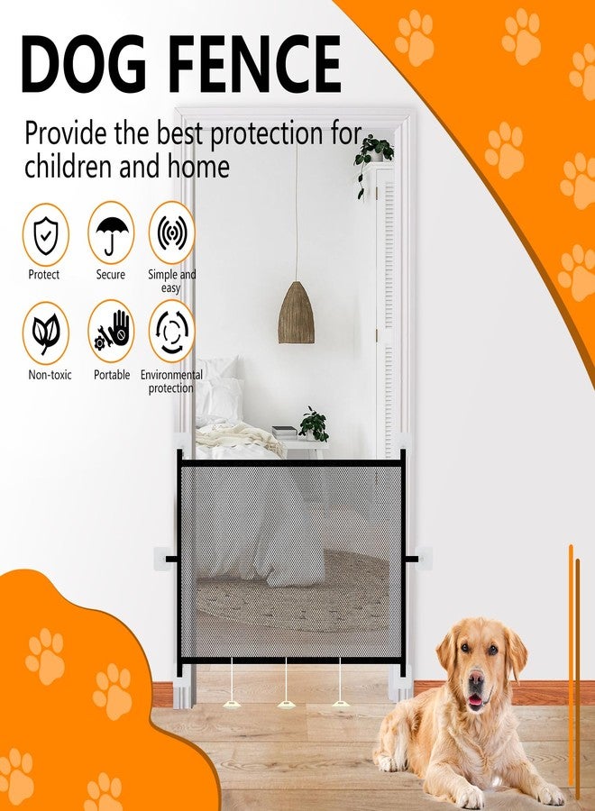ELOEGO Dog Gate for Stairs & Doorways, Pet Gates for The House, Dogs Screen Mesh Gate for Pets, 43” W x 28" H - Image 3